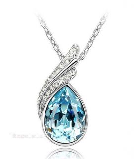 Fashion 18K GP Swarovski Crystal Necklace Pendant Options 5colour U