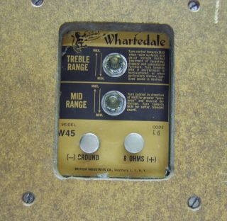 Pair of Vintage Wharfedale W45 Achromatic Hi Fi Speakers in Excellent