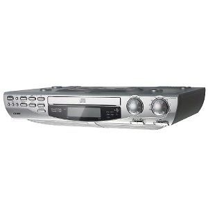  Cabinet Kitchen CD Player W/ AM/FM Radio Silver Dual Alarm Digital NEW