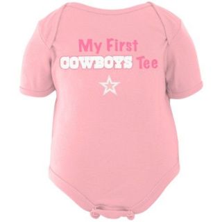 Dallas Cowboys Baby My First Cowboys Tee SOLID Pink Onesie Creeper 3