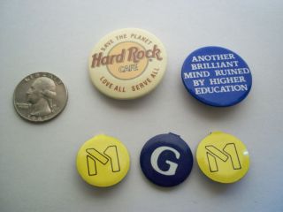 Lot of Pins Including 70s Vintage Hard Rock Cafe Pin