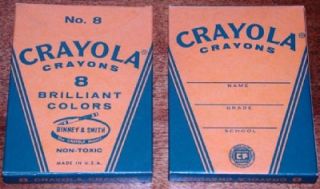vintage 1950 s 60s 15cent crayola crayons old stock mib