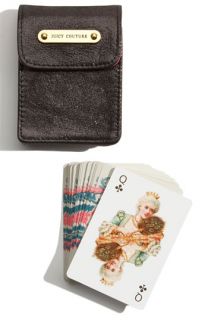 Juicy Couture Playing Cards with Metallic Leather Case