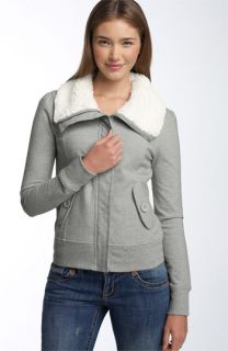 Rubbish® Faux Fleece Collar Knit Jacket (Juniors)