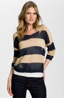 BCBGMAXAZRIA Drop Stitch Stripe Sweater