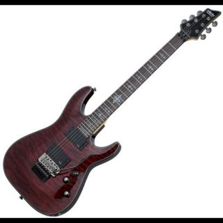 New Schecter Damien Elite 6 Fr Floyd Quilted Red Electric Guitar w