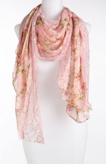 Lulu Sheer Floral & Lace Scarf