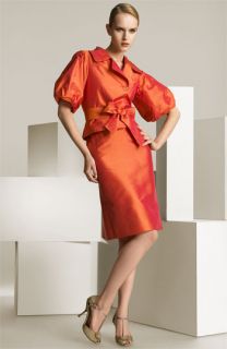 Armani Collezioni Two Piece Silk Shantung Skirt Suit