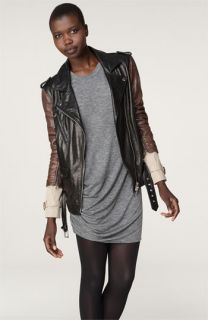 3.1 Phillip Lim Trench Sleeve Leather Motorcycle Jacket