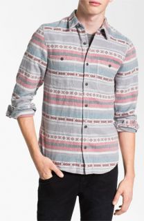 Topman Stripe Jacquard Woven Shirt