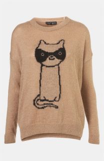 Topshop Cat Burglar Graphic Sweater (Petite)