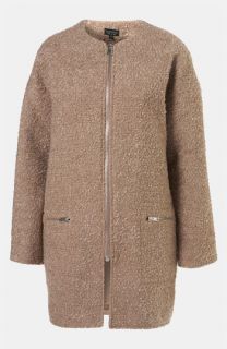 Topshop Structured Bouclé Coat