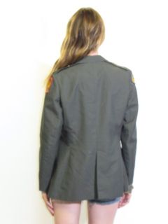 Vtg Military Army Green Uniform Coat Jacket Blazer