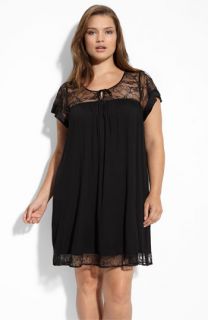 Midnight by Carole Hochman Lace Embrace Short Gown