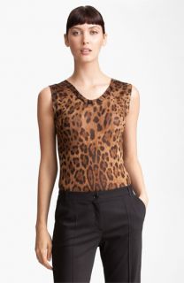 Dolce&Gabbana Leopard Print Jersey Shell