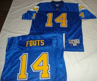 SAN DIEGO CHARGERS DAN FOUTS 1984 THROWBACK NFL JERSEY SIZE LARGE