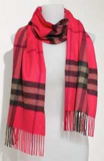 Burberry Giant Check Fringed Cashmere Muffler