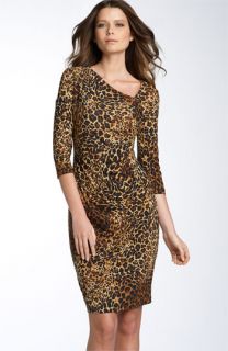 Lafayette 148 New York Leopard Print Jersey Dress