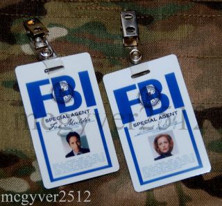 Files Dana Scully Fox Mulder PVC ID Card Badge New
