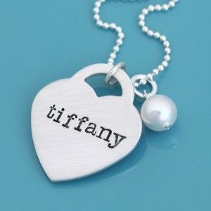  Hand Stamped Personalized Necklace Custom Pendant Engraved