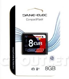 8GB CF Compact Flash Memory Card by Dane Elec Brand New 5390800086539
