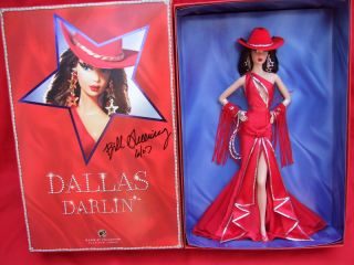 2007 Dallas Darlin Barbie Convention Doll Signed Brunette Le