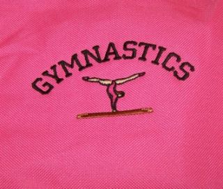  & Gymnast on Balance Beam Custom Embroidered Sports Gym Duffel Bag