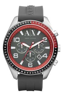 AX Armani Exchange Round Silicone Strap Watch