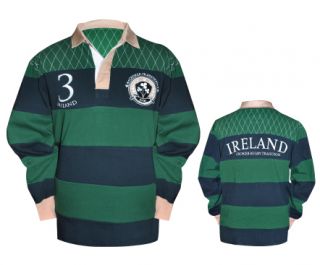 Croker Ireland Green Navy Rugby Shirt Jersey Size M L XL 2XL 3XL