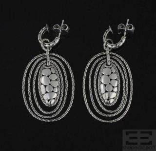 john hardy sterling silver dangle oval earrings