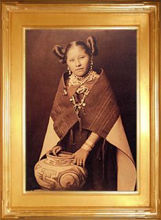 Hopi Girl with Jar Edward Curtis Native American Art
