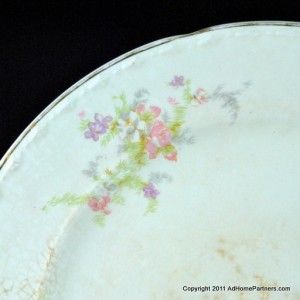Crooksville China Dinner Plate Spring Blossom 10 inch Diam Vintage