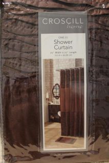 Croscill Chesapeake Brown Shower Curtain New