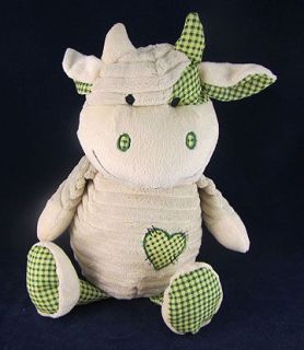 Dan Dee Ivory Corduroy Plush Stuffed Cow Bull Animal Soft Cute