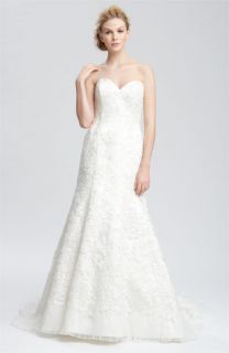 Faviana Jessica Embellished Strapless Organza Gown