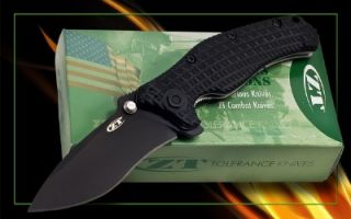 Zero Tolerance Knives Kai USA Built Military Folder Black ZT Knife