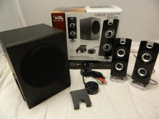What’s included  (1) Cyber Acoustics Subwoofer , (2) Speaker