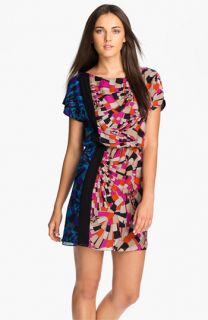 Trina Turk Persey Multi Print Silk Blouson Dress