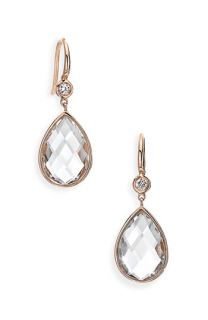 Ivanka Trump Mixed Cut Diamond & Rock Crystal Drop Earrings