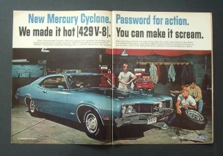 1970 Mercury Cyclone Cougar Eliminator 4 PG 1969 1971 69 70 71 Car Ad