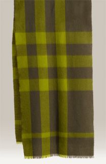 Burberry Oversized Check Brushed Wool Scarf
