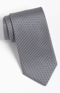Yves Saint Laurent Hexagon Pattern Woven Silk Tie