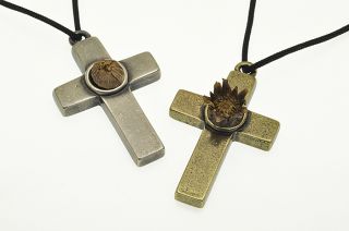  Rose of Jericho Blessed Holy Land Christian Cross Pendant Gift