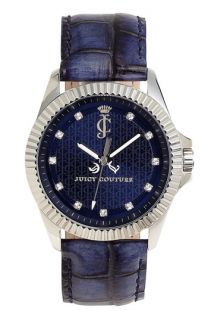 Juicy Couture Stella Round Leather Strap Watch
