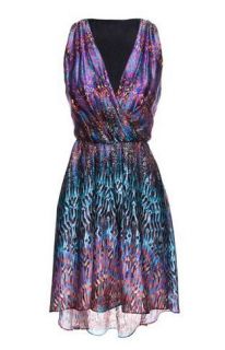 CYNTHIA ROWLEY Printed Dancing Dress Sexy Low Cut New with tags 100%