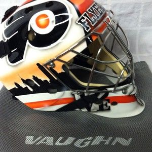 Vaughn Goalie Mask Custom Painted Flyers Hockey