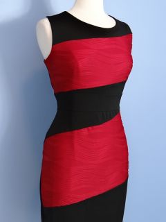New NWT Cynthia Rowley Sleeveless Color Stretch Knit Sheath Dress