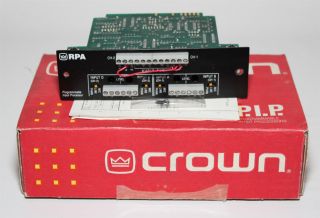 Crown P.I.P. RPA 4x2 Remotable Mic/Line With Priority Mixer Card
