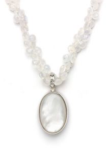 Dina Mackney Moonstone & Mother of Pearl Necklace