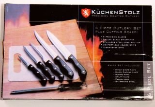 New KuchenStolz 6 Piece Cutlery Knife Set Stainless Steel Omaha Steaks